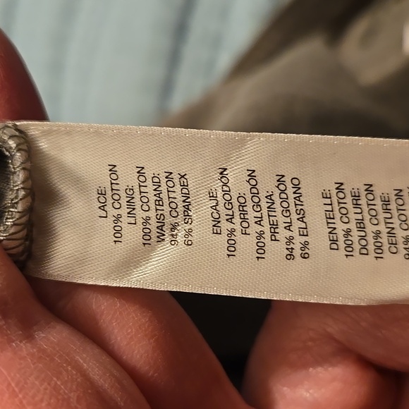 Chicos Crocheted Lace Khaki Green Maxi Skirt Size 3 - Picture 5 of 5